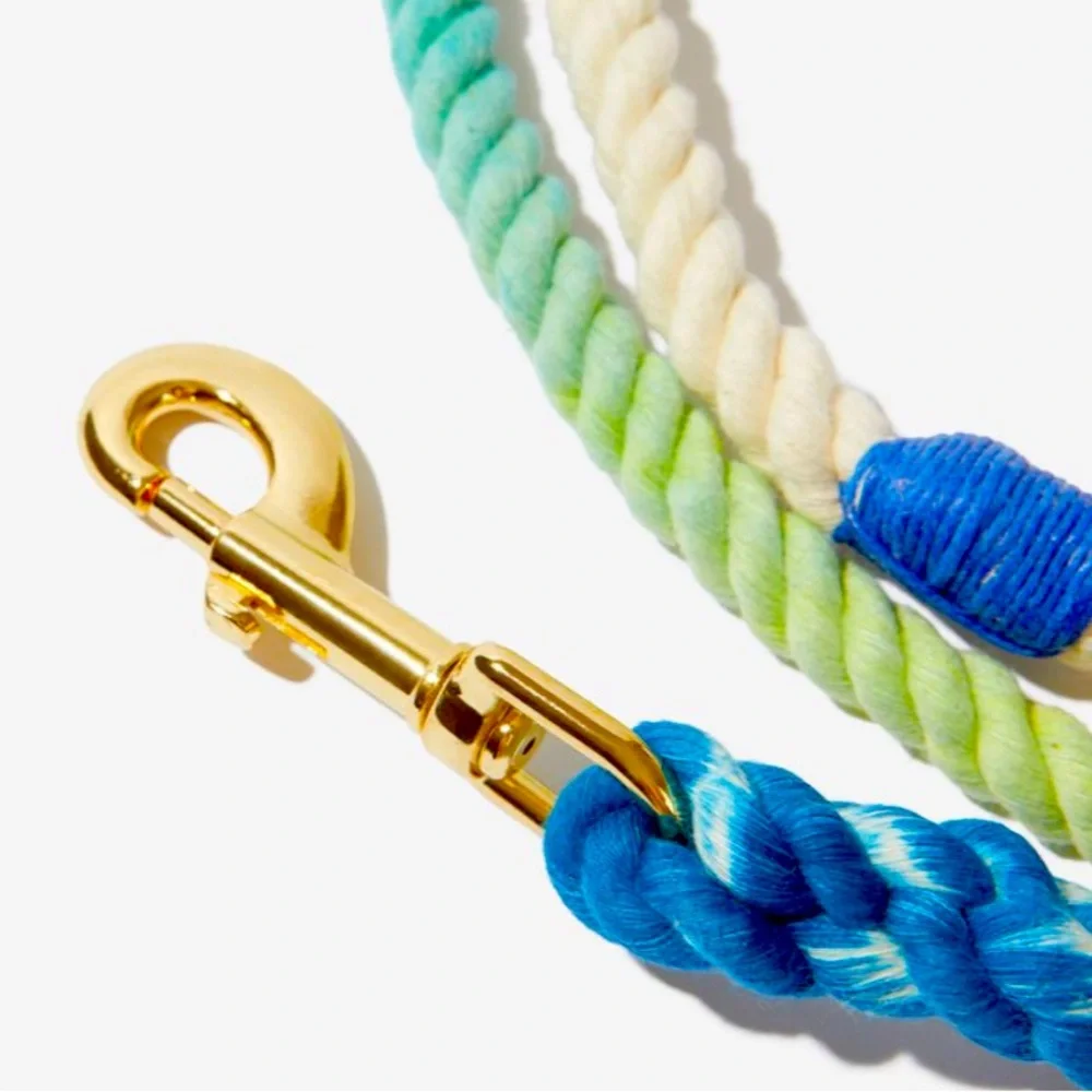 Hand-dyed Rope Leash in Blue Ombré (discontinued color)
